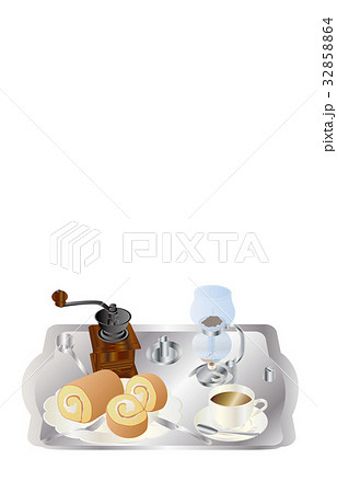 今日のスイーツコーヒーとロールケーキ 32858864