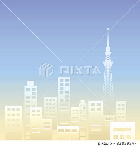 東京ビル群_シルエット 東京ビル群_シルエット 32859547