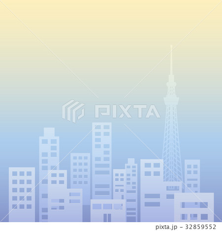東京ビル群_シルエット 東京ビル群_シルエット 32859552