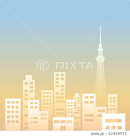 東京ビル群_シルエット 32859553
