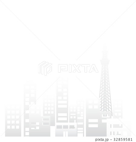東京ビル群_シルエット 32859581