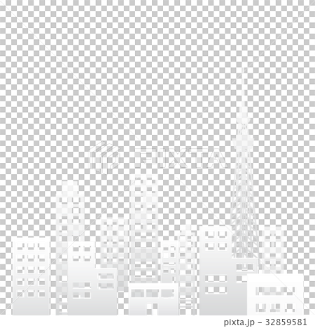 東京ビル群_シルエット 32859581