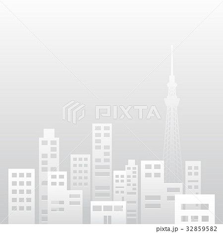 東京ビル群_シルエット 32859582