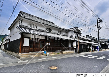 岡山県　矢掛町の街並み 32859734