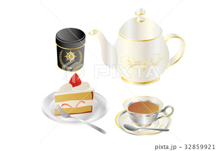 今日のスイーツ紅茶と苺ショート 32859921