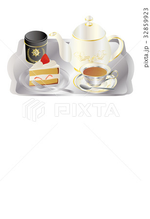 今日のスイーツ紅茶と苺ショート 32859923