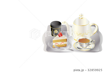 今日のスイーツ紅茶と苺ショート 32859925