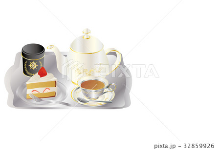 今日のスイーツ紅茶と苺ショート 32859926
