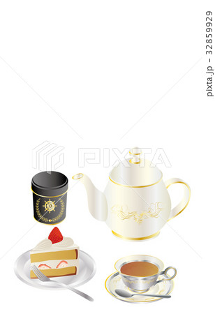 今日のスイーツ紅茶と苺ショート 32859929