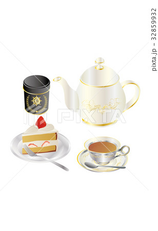 今日のスイーツ紅茶と苺ショート 32859932