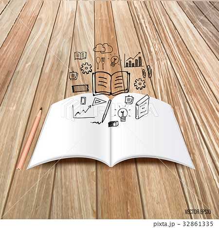 Mock up, book, catalog, magazines with cloud of application. Vector illustration 32861335