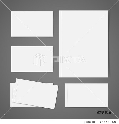 Collection of various white note papers, ready for your message. Vector illustration Collection of various white note papers, ready for your message. Vector illustration 32863186