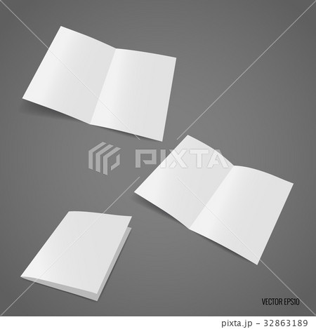 Bifold white template paper. Vector illustration 32863189