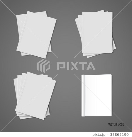 Blank catalog, magazines,book mock up. Vector illustration 32863190