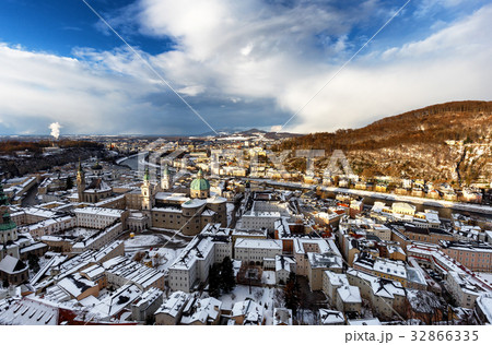 Salzburg City Skyline, Aerial View 32866335