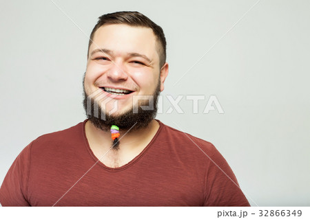 happy man with beard clips 32866349