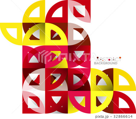 Cut paper circles, mosaic mix geometric pattern 32866614