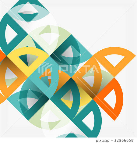 Cut paper circles, mosaic mix geometric pattern 32866659