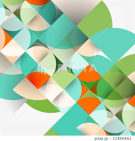 Cut paper circles, mosaic mix geometric pattern Cut paper circles, mosaic mix geometric pattern 32866662