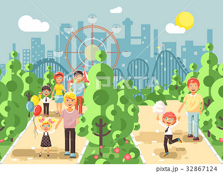 Vector illustration walk stroll promenade of 32867124