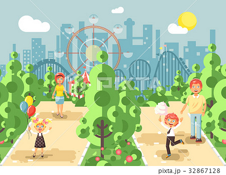 Vector illustration walk stroll promenade of 32867128
