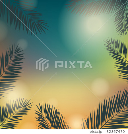 Banner Summer Time With Palm Trees 32867470