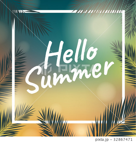 Banner Summer Time With Palm Trees 32867471