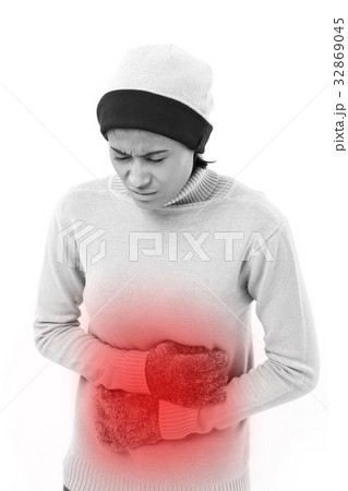 woman suffering from stomachache, nausea woman suffering from stomachache, nausea 32869045