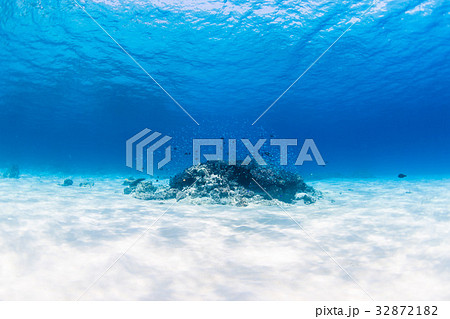 ケラマブルーの海と小さな魚礁　沖縄県・慶良間諸島・座間味の海 32872182
