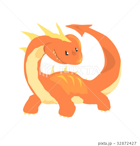 Orange dragon, mythical and fantastic animal Orange dragon, mythical and fantastic animal 32872427