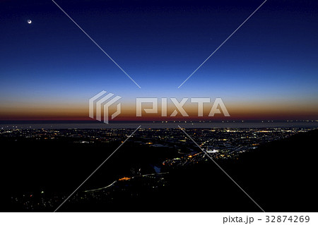 手取川扇状地の夜景 手取川扇状地の夜景 32874269