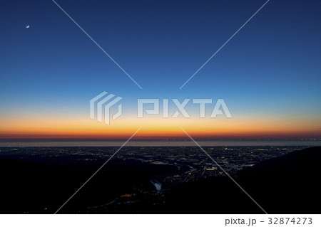 手取川扇状地の夜景 手取川扇状地の夜景 32874273