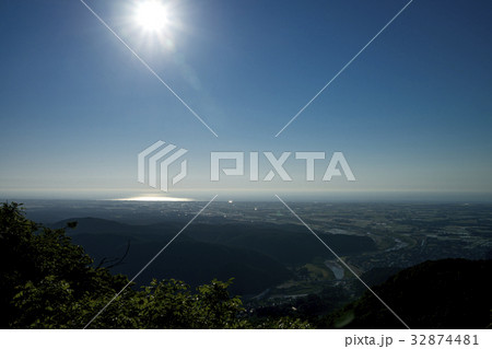 手取川扇状地の夕景 手取川扇状地の夕景 32874481