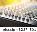button line of audio sound mixer console.  32874501