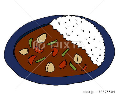 好きな食べ物 カレーライスのイラスト素材