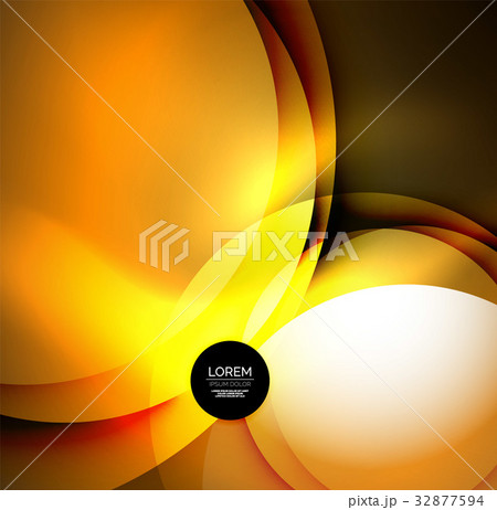 Digital illustration, glowing waves and circles Digital illustration, glowing waves and circles 32877594