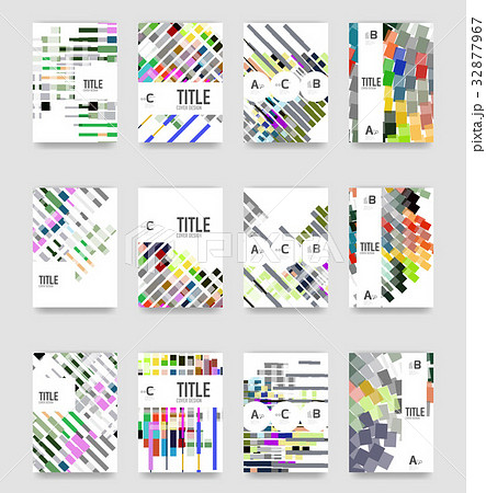Set of brochure cover templates 32877967