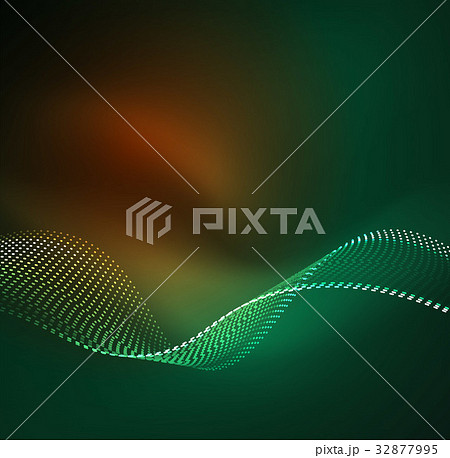 Vector wave particles background 32877995