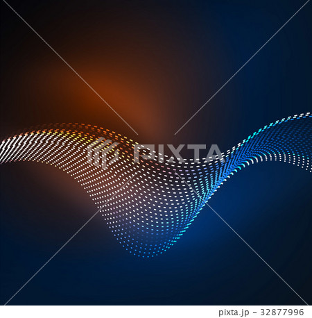 Vector wave particles background Vector wave particles background 32877996