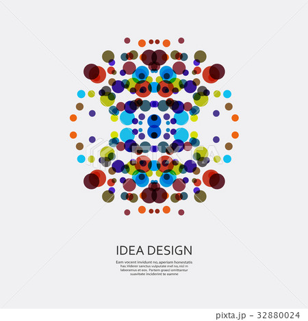Vector colorful pattern of dots. Circular ornament Vector colorful pattern of dots. Circular ornament 32880024