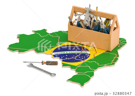 Service and repair in Brazil concept, 3D rendering 32880347