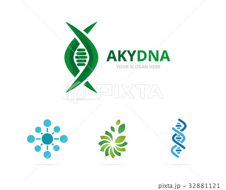 Vector Of Dna And Genetic Logo Combinationのイラスト素材
