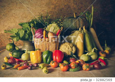 still life Vegetables, Herbs and Fruits. still life Vegetables, Herbs and Fruits. 32882569