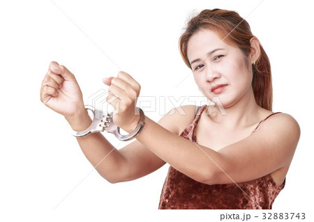 woman with handcuffs woman with handcuffs 32883743