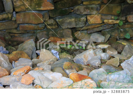 Stone wall and scattering of stones 32883875