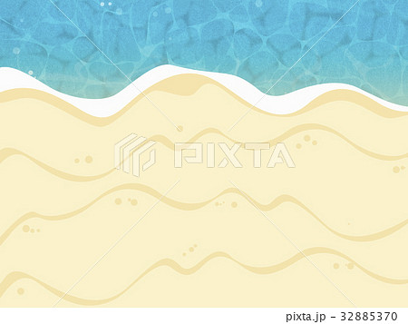 リゾート 夏 青い海 白い砂浜のイラスト素材 32885370 Pixta