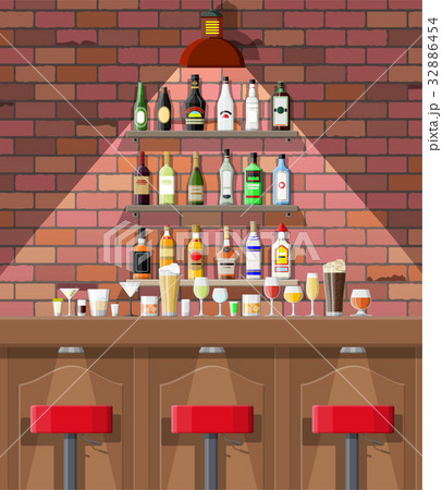 Interior of pub, cafe or bar. 32886454