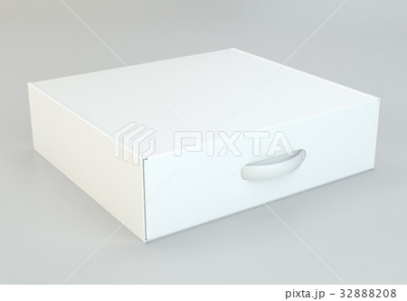 Realistic white package cardboard box. 3d 32888208