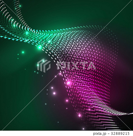 Vector wave particles background 32889215