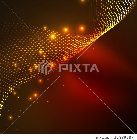 Vector wave particles background Vector wave particles background 32889287